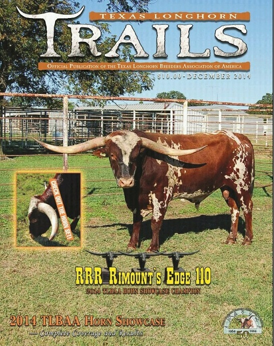 Texas Longhorn Trails Cover featuring RRR Rimount's Edge 110.
